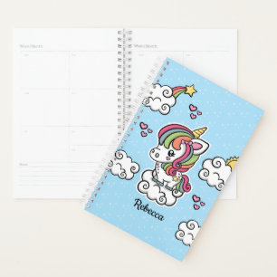 Agenda Planeador de Unicórnio Bonito