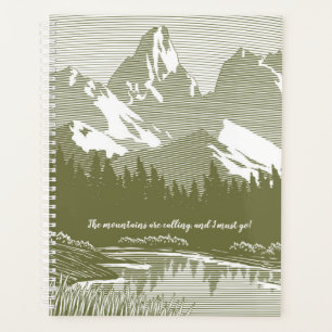 Agenda Planeador Design das Montanhas Verdes por Semana/M