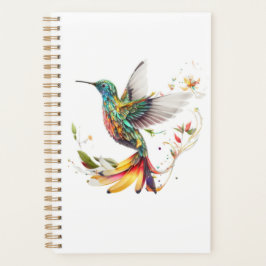 Agenda Planeador Diário com Cobrir Colorido de Aves Human