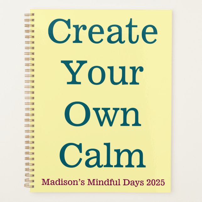 Agenda Planeador Diário - Crie Seu Próprio Diário Calmo (Frente)