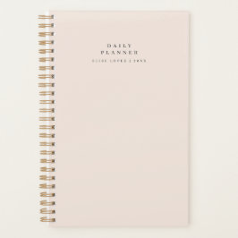 Agenda Planeador Diário Rosa-Rosa Espiral Mínimo