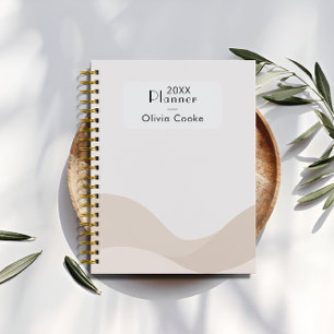 Agenda Planeador Digital Moderno Boho com Nome Personaliz