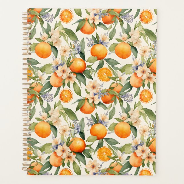 Agenda Planeador do Dia do Flor Laranja (Frente)
