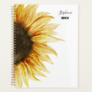 Agenda Planeador do Nome Personalizado de Girassol 2025