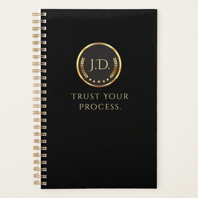 Agenda Planeador Dourado Elegante (Frente)