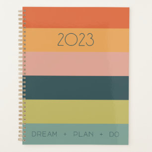 Agenda Planeador Espiral com Faixa de Cor Moderna