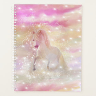 Agenda Planeador Espiral Universo de Cor Pastel Unicorn