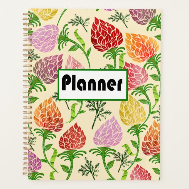 Agenda Planeador Floral (Frente)