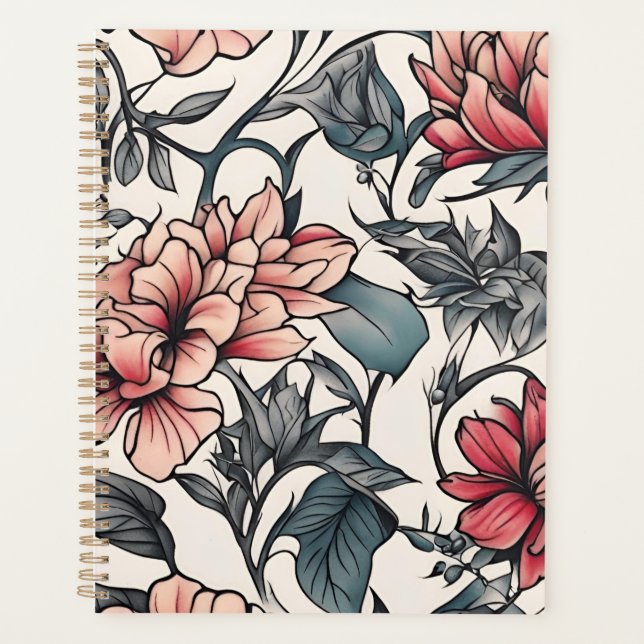 Agenda Planeador Floral (Frente)