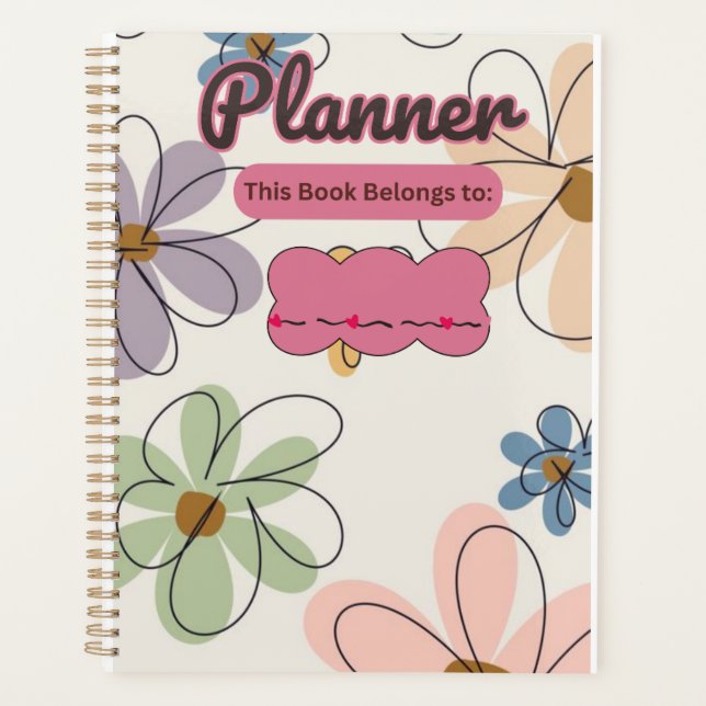 Agenda Planeador Floral (Frente)