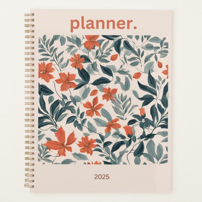 Agenda Planeador Floral 2025 (Frente)