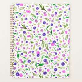 Agenda Planeador Floral de Watercolor - Presente de Natal