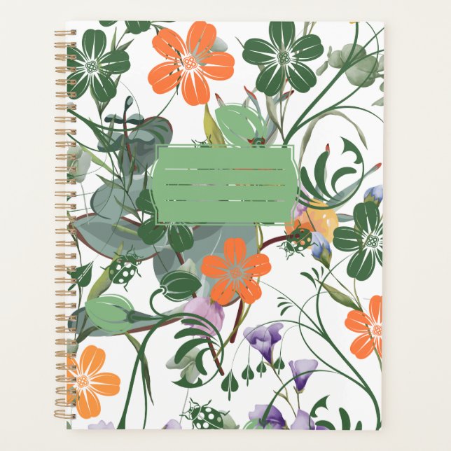 Agenda Planeador Floral e de Insetos (Frente)