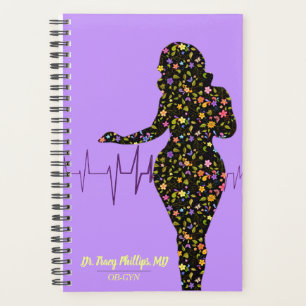Agenda Planeador Floral Feminino da Medicina OB-GYN