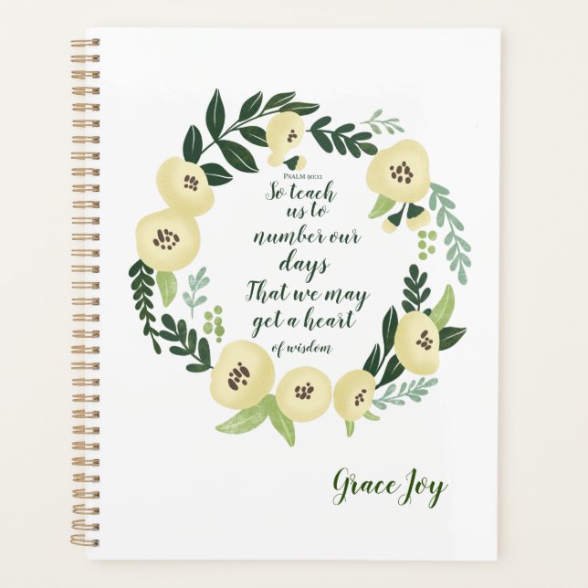 Agenda Planeador Floral Moderno (Frente)