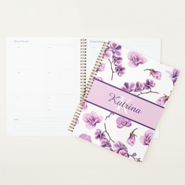 Agenda Planeador Floral Monograma (Exibição)