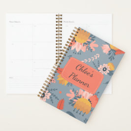 Agenda Planeador Floral - Personalizado