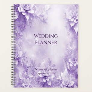 Agenda Planeador Flores Brancas Roxas