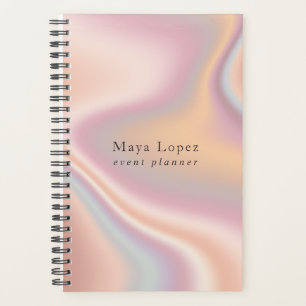 Agenda Planeador holográfico Elegante rosa de ouro