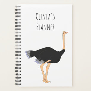 Agenda Planeador minimalista de avestruz