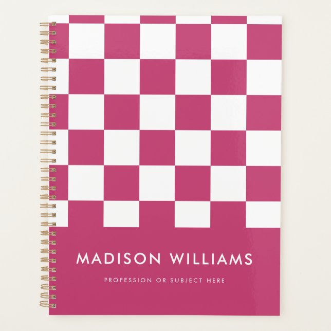 Agenda Planeador Mínimo em Quadrado Moderno (Frente)