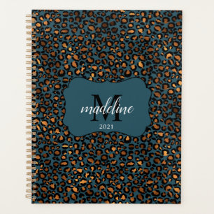 Agenda Planeador Mongorammed de Padrão Leopardo Chic Mode
