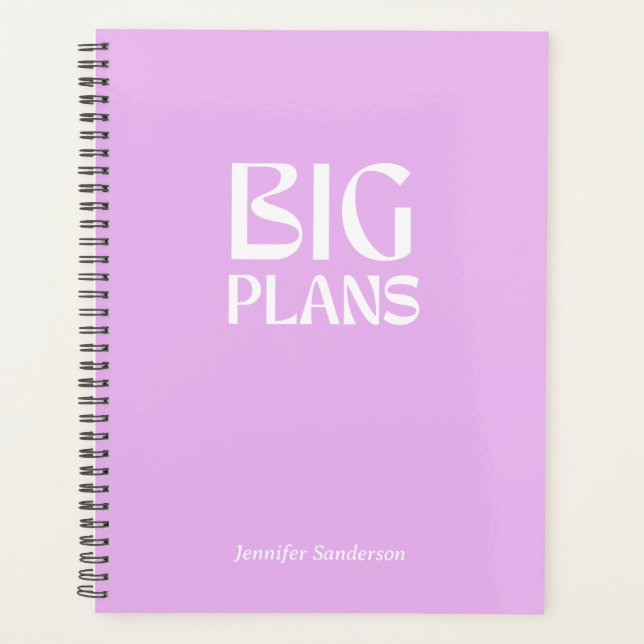 Agenda Planeador Personalizado 2024 Roxo Moderno (Frente)