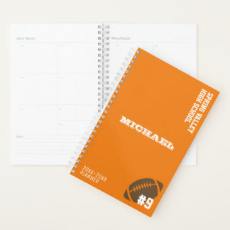 Agenda Planeador Personalizado de Futebol Escolar