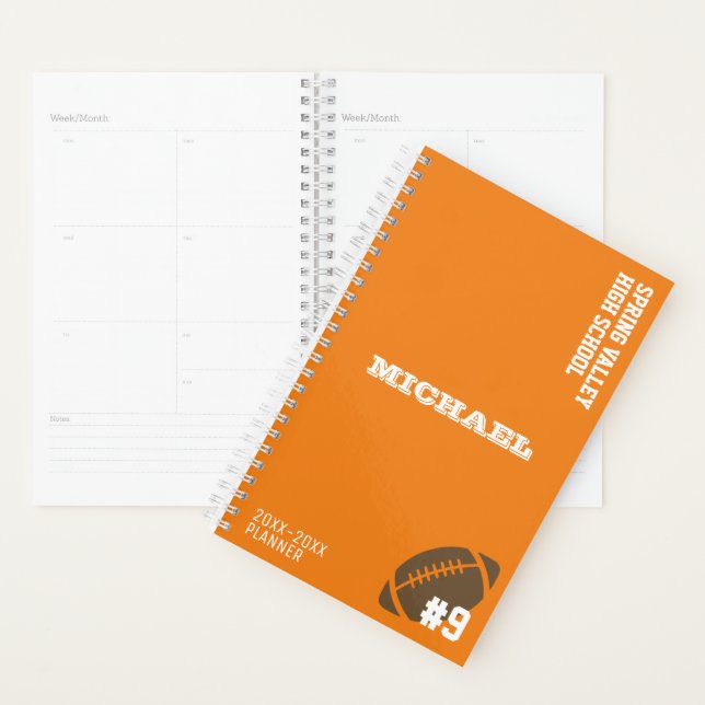 Agenda Planeador Personalizado de Futebol Escolar (Exibição)