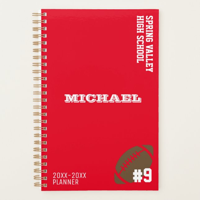 Agenda Planeador Personalizado de Futebol Escolar (Frente)