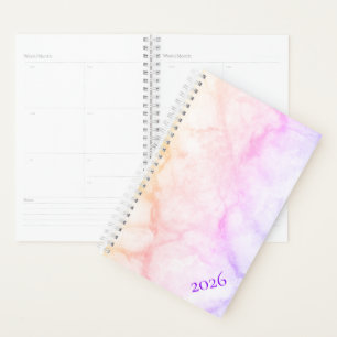 Agenda Planeador Personalizado de Mármaco Laranja Púrpu