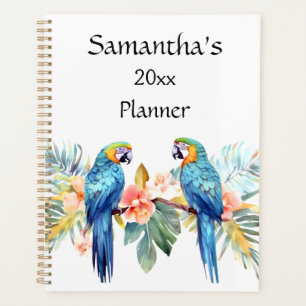 Agenda Planeador Personalizado de Papagaio Tropical
