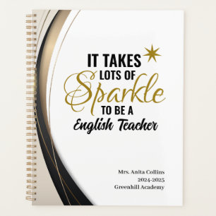 Agenda Planeador Personalizado de Professores em Inglês