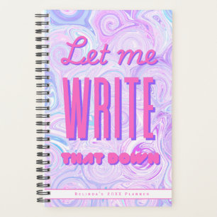 Agenda Planeador Personalizado, deixe-me anotar isso