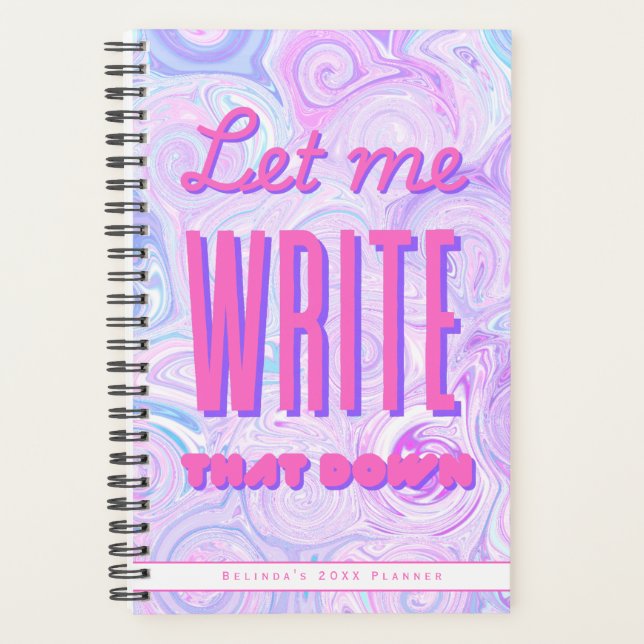 Agenda Planeador Personalizado, deixe-me anotar isso (Frente)
