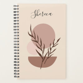 Agenda Planeador Personalizado do Abstrato Boho de Tendên