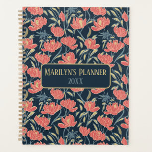 Agenda Planeador Personalizado Floral Breeze Coral