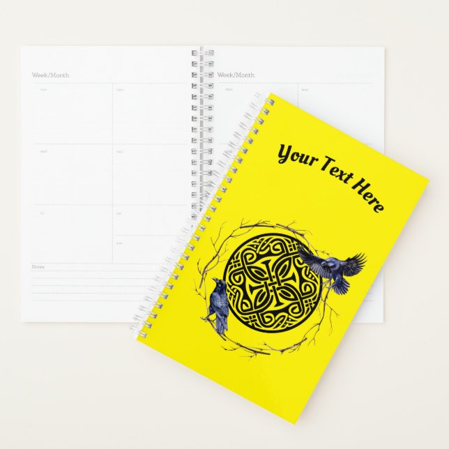 Agenda Planeador Personalizável com Design Celta com Rave (Exibição)