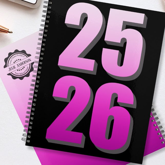 Agenda Planeador Pessoal Rosa Semestre da Faculdade Perso (Criador carregado)