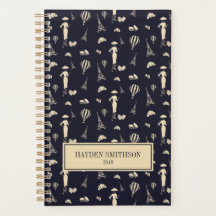 Planeador Semanal e Mensal Clássico da Moda Vintag