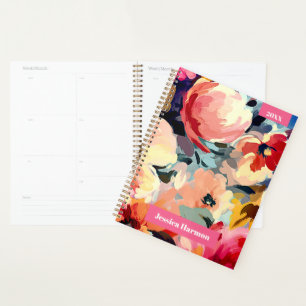 Agenda Planeador Semanal e Mensal Cor de Água Rosa