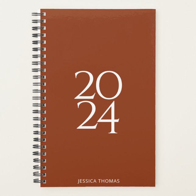 Agenda Planeador Semanal Terracotta Personal 2024 (Frente)