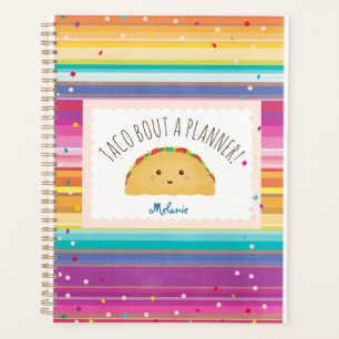 Agenda Planeador temático Taco com saca colorida confett