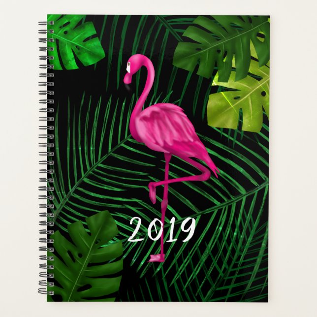 Agenda Planeador Tropical de flamingo (Frente)
