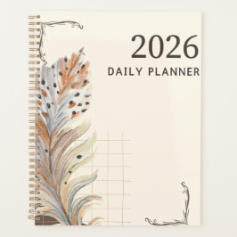 Agenda "Planejador Diário de 2026" | Pena Terrosa e Grade
