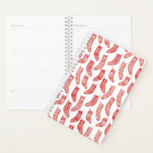 Agenda Planícies Nórdicas Vermelho e Branco