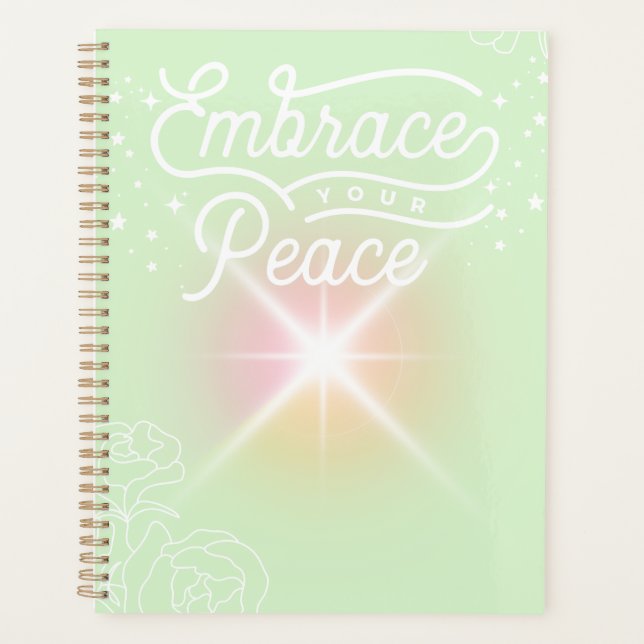 Agenda Planificador de Menta Abrace a Sua Paz (Frente)