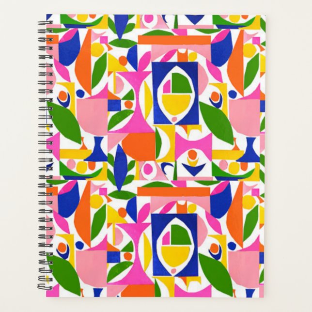 Agenda Planner (8,5" x 11"), Cobrir Suave, Pl Espiral Pre (Frente)