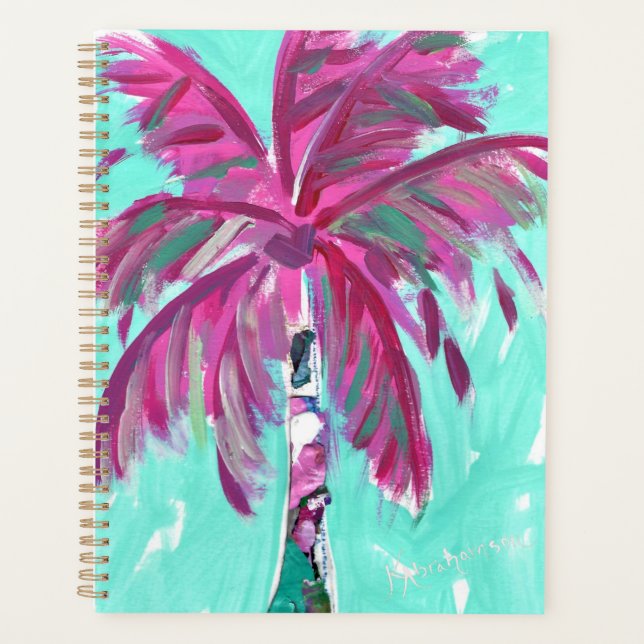 Agenda Planner - Árvore Palm Rosa (Frente)