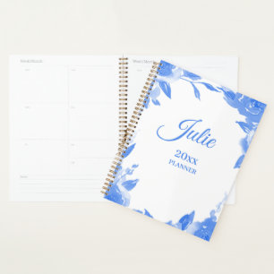 Agenda Planner Azul Floral